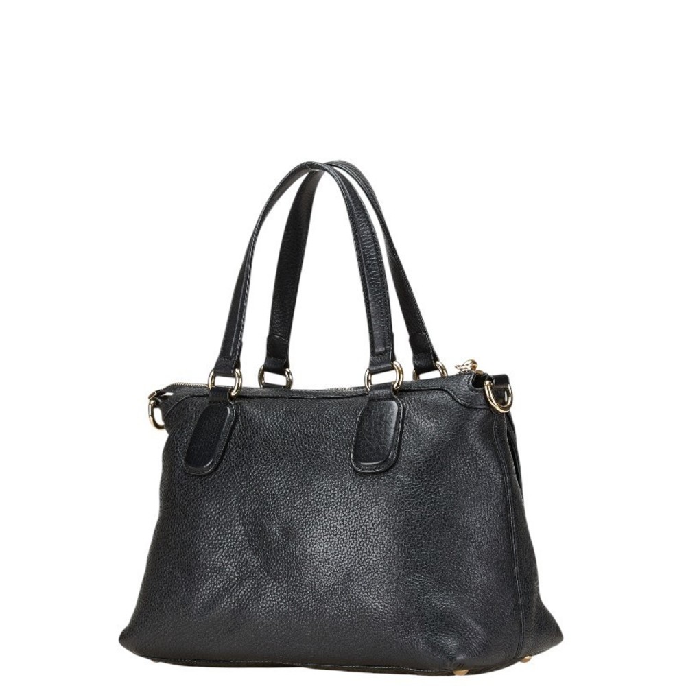 Gucci Black Leather Bag Tassel Soho Shoulder - Picture 2 of 8